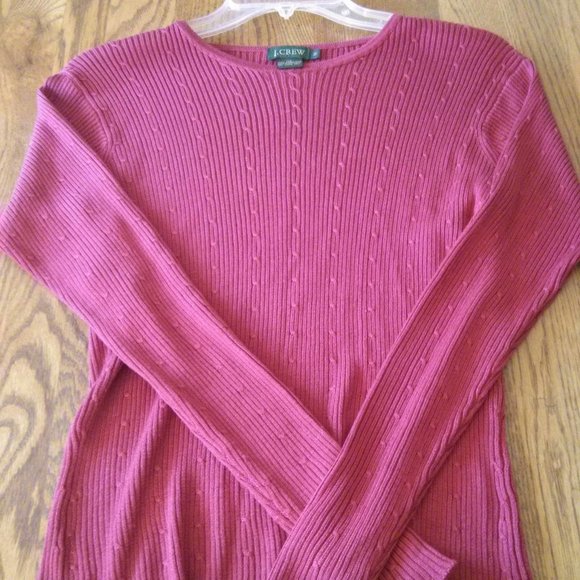 Red J Crew 100% Silk Twinset Size M Old Money Classic Preppy Academia Librarian - Picture 8 of 16